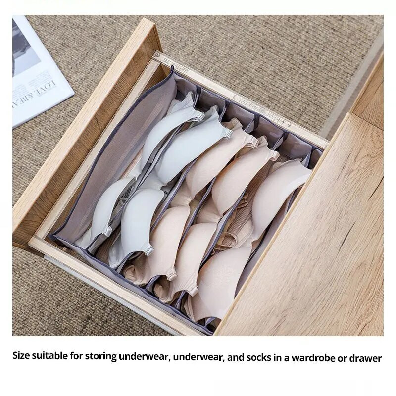 1gab Melns 6 Režģis Apakšveļa Uzglabāšanas Kaste Sieviešu Zeķes Skapis Atvilktne Stils Krūšturis Biksītes Sabiezināts Nodalījums Uzglabāšanas Kaste Tīkla Režģis