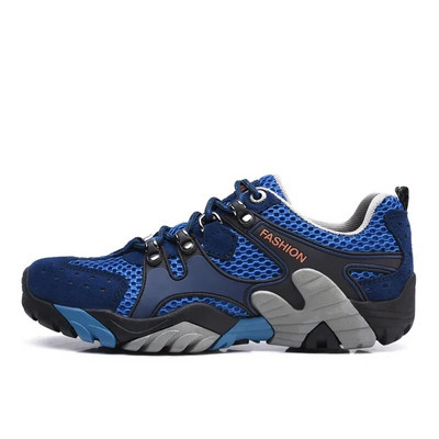 Ανδρικά παπούτσια πεζοπορίας Mesh Mountain Climbing Trekking Αθλητική σόλα από καουτσούκ Αθλητικά πάνινα παπούτσια προπόνησης Αντιολισθητικά στο βουνό, ανθεκτικό στη φθορά μονοπάτι