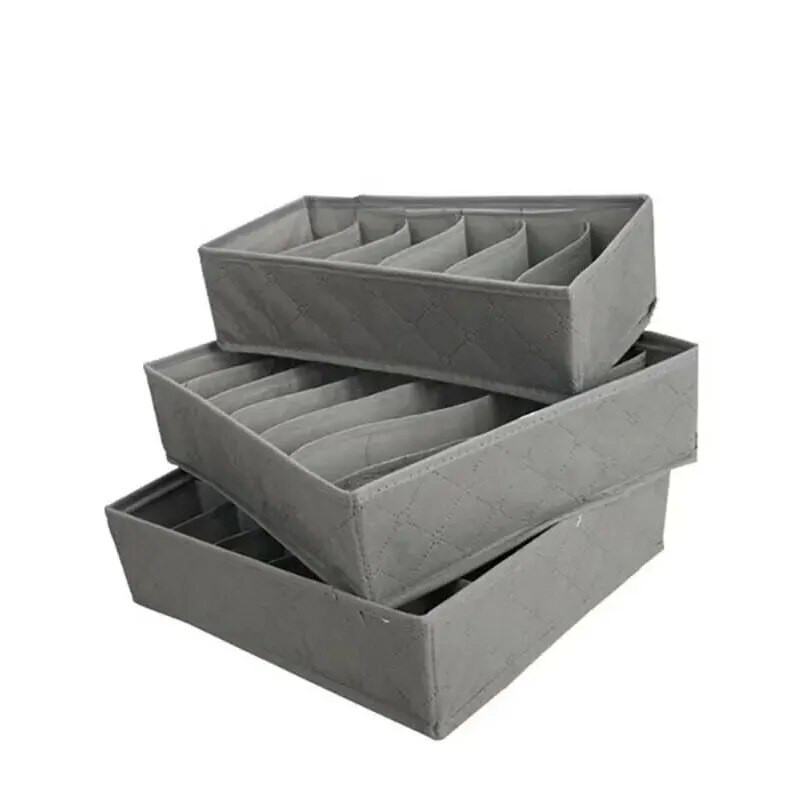 3 dalių sulankstoma neaustinių apatinių drabužių laikymo dėžutė, skirta bambuko medžio anglies liemenėlės apatinių drabužių laikymui