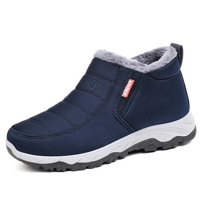 Cizme unisex de zăpadă 2022, iarnă, femei, bărbați, piele de pluș, pantofi caldi, impermeabili, pantofi de vânătoare, cizme de drumeție în aer liber, pantofi pentru bărbați