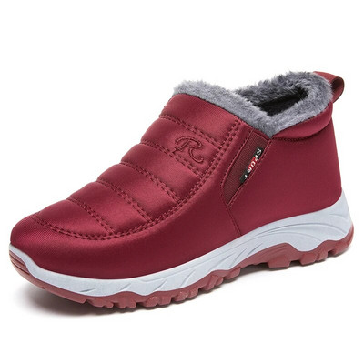 Cizme unisex de zăpadă 2022, iarnă, femei, bărbați, piele de pluș, pantofi caldi, impermeabili, pantofi de vânătoare, cizme de drumeție în aer liber, pantofi pentru bărbați