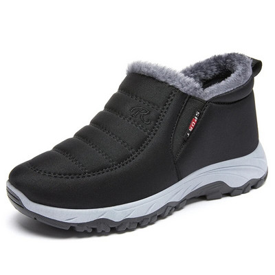 Cizme unisex de zăpadă 2022, iarnă, femei, bărbați, piele de pluș, pantofi caldi, impermeabili, pantofi de vânătoare, cizme de drumeție în aer liber, pantofi pentru bărbați