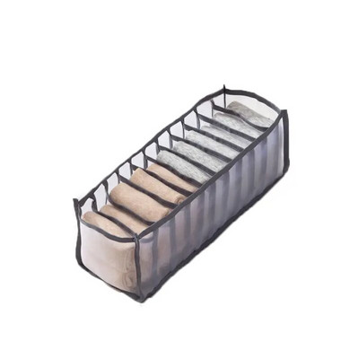 11 skyrių Namų sulankstoma apatinių drabužių laikymo dėžė Nailono tvarkymas bendrabučio laikymo liemenėlė. Orui pralaidus tinklinis krepšys