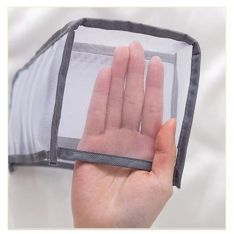 11 skyrių Namų sulankstoma apatinių drabužių laikymo dėžė Nailono tvarkymas bendrabučio laikymo liemenėlė. Orui pralaidus tinklinis krepšys