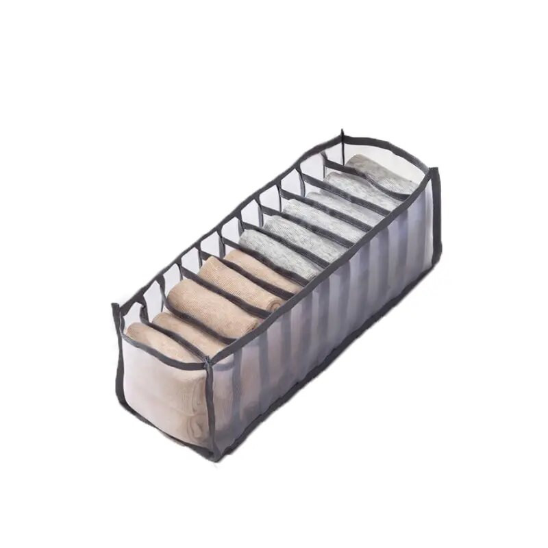 11 skyrių Namų sulankstoma apatinių drabužių laikymo dėžė Nailono tvarkymas bendrabučio laikymo liemenėlė. Orui pralaidus tinklinis krepšys