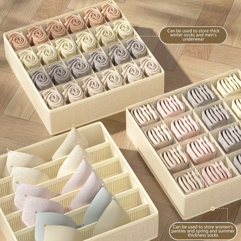 Kabineto apatinių drabužių tvarkyklė Stalčių rūbų tvarkyklės Dėžės Spintos Tvarkyklės apatiniams Liemenėlės Kojinės Apatinių kelnių laikymo organizatorius