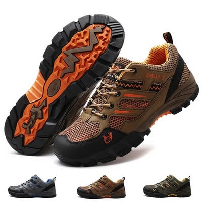 Waterproof Hiking Shoes Men Summer Outdoor Hiking Boots Trekking Shoes Breathable Comfortable Walking Hunting Tactical Sneakers