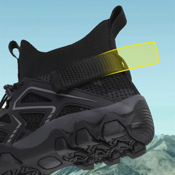 Υψηλής κορυφής Barefoot Upstream Water Παπούτσια Quick Dry Aqua Παπούτσια Αντιολισθητικά με πλέγμα Αναπνεύσιμα υδάτινα πάνινα παπούτσια Αντιολισθητικά παπούτσια Wading Sh