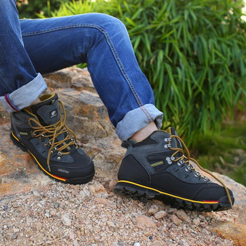 Новопристигащи маркови есенни туристически обувки Мъжки зимни планински трекинг ботуши Най-висококачествени модни външни обувки Ежедневни ботуши