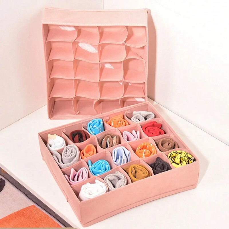 1PC-Εσώρουχα Organizer Ντουλάπι Συρτάρι Διαχωριστικό Κουτί Organizer Κάλτσες Σουτιέν Ζώνη Εσωρούχων Κουτί αποθήκευσης Ντουλάπα Ρούχα Όργανο αποθήκευσης