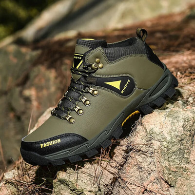 Men sneakers leather waterproof hiking boots 2023 New Safety shoes sport shoes for men high quality non slip outdoors Work shoes
