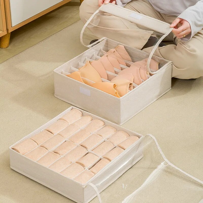 Grudnjak Organizator za donje rublje s poklopcima Sklopive gaćice Čarape Kutije za pohranu Ormar Organizator za odjeću Ormarić Ladice Kutija za odvajanje