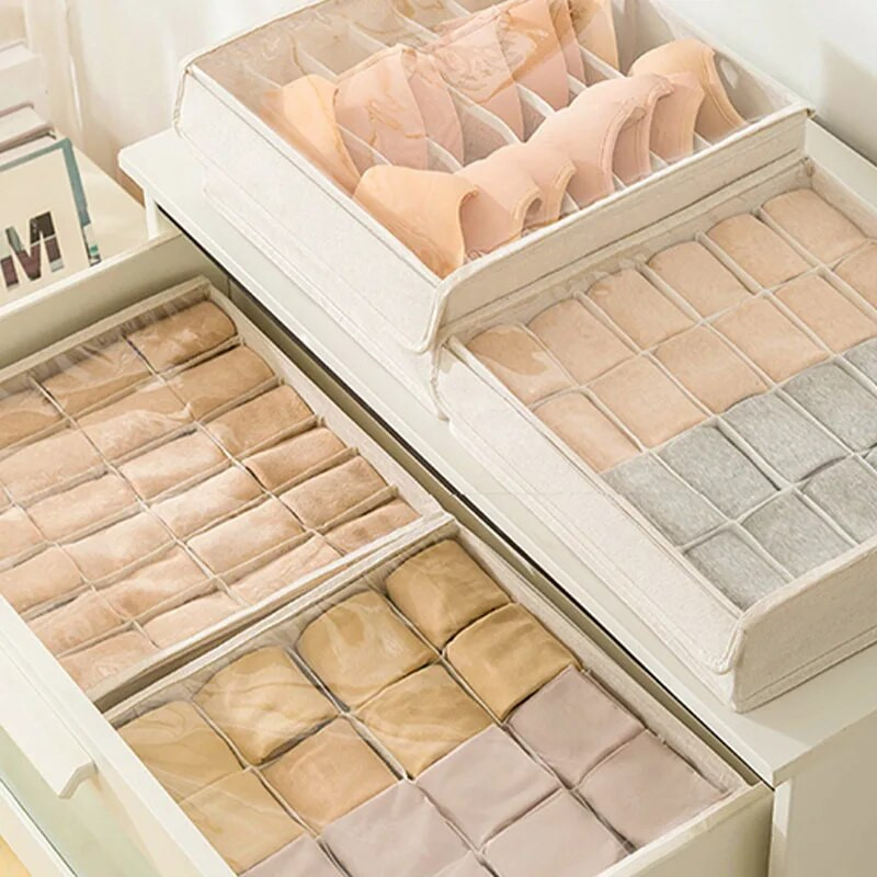 Grudnjak Organizator za donje rublje s poklopcima Sklopive gaćice Čarape Kutije za pohranu Ormar Organizator za odjeću Ormarić Ladice Kutija za odvajanje