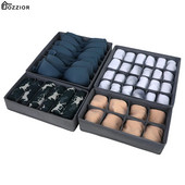 Σουτιέν Εσωρούχων Κουτί αποθήκευσης Πλενόμενο υφασμάτινο διαχωριστικό Κουτί αποθήκευσης Κασκόλ Κάλτσες Συρτάρι Αποθήκευση Ντουλάπα Πτυσσόμενη οργάνωση αποθήκευσης