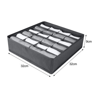 Σουτιέν Εσωρούχων Κουτί αποθήκευσης Πλενόμενο υφασμάτινο διαχωριστικό Κουτί αποθήκευσης Κασκόλ Κάλτσες Συρτάρι Αποθήκευση Ντουλάπα Πτυσσόμενη οργάνωση αποθήκευσης