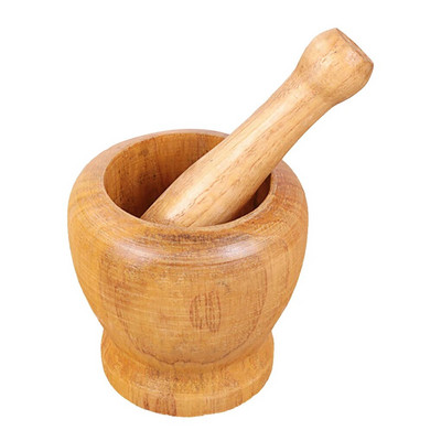 Ξύλινο σετ γουδί και γουδοχέρι Ξύλινο σπαστήρα πιπεριών μπαχαρικών Μύλος βοτάνων Μύλος ανάμειξης σκόρδου Εργαλείο κουζίνας