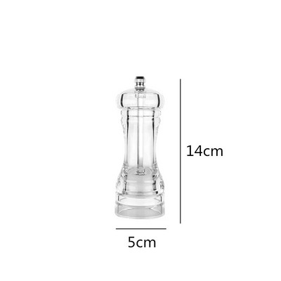 Μύλος αλατιού LMETJMA Clear Arcylic Pepper Grinder Mills with Adjustable Coarseness Mills Refillable Refillable Sea Salt Pepper Shakers Mill JT133