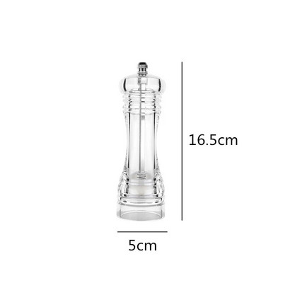 Μύλος αλατιού LMETJMA Clear Arcylic Pepper Grinder Mills with Adjustable Coarseness Mills Refillable Refillable Sea Salt Pepper Shakers Mill JT133