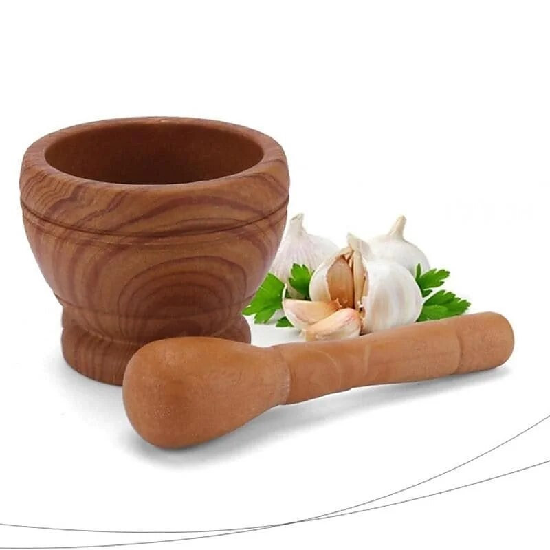 Dervos skiedinio grūstuvės rinkinys Česnako Žolelių Prieskonių Maišymas Šlifavimo Smulkintuvas Dubuo Restoranas Virtuvės Įrankiai