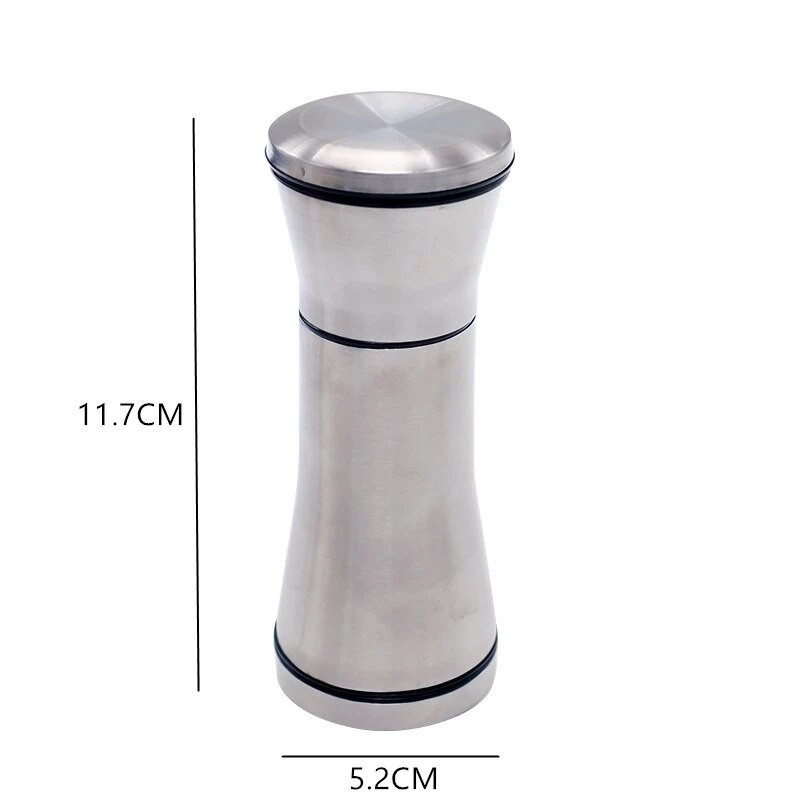 304 nerūdijančio plieno pipirų malūnėlis rankiniu būdu pasukite jūros druskos malūnėlį buityje didelės talpos prieskonių buteliuko virtuvės prieskonių įrankiai