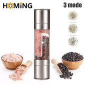 Rankinis druskos pipirų malūnėlis nerūdijančio plieno nešiojamasis mini malūnėlis, skirtas pipirų prieskonių rožių druskos virtuvės malimo įtaisams