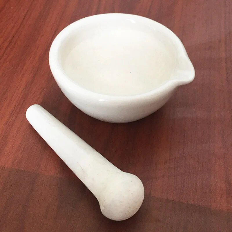 Μύλος βοτάνων κονιάματος πορσελάνης και γουδοχέρι 100 χιλ. Μύλος θρυμματισμού μπολ λείανσης σετ σπαστήρα Εργαλεία κουζίνας εστιατορίου