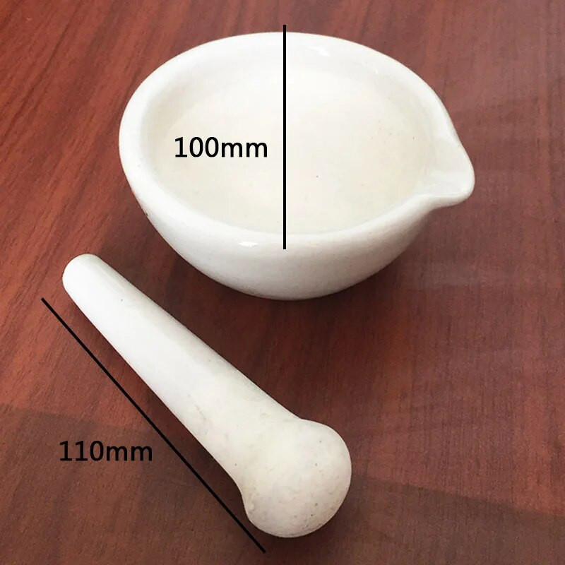 Μύλος βοτάνων κονιάματος πορσελάνης και γουδοχέρι 100 χιλ. Μύλος θρυμματισμού μπολ λείανσης σετ σπαστήρα Εργαλεία κουζίνας εστιατορίου