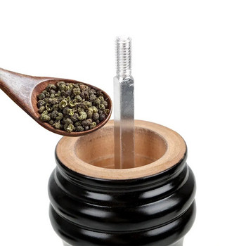 Μύλος πιπεριού με ισχυρό ρυθμιζόμενο κεραμικό μύλο Εγχειρίδιο Έλεγχος Κουζίνας Εργαλεία μπάρμπεκιου μαγειρέματος Μύλοι αλατιού και πιπεριού Εργαλεία ξύλου