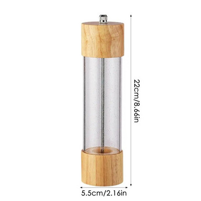 Χειροκίνητοι μύλοι πιπεριών Δονητές αλατιού και πιπεριού Μύλος και μύλος σετ Χειροκίνητοι μύλοι αλατιού με κεραμικό πυρήνα προσαρμοσμένης χονδρότητος