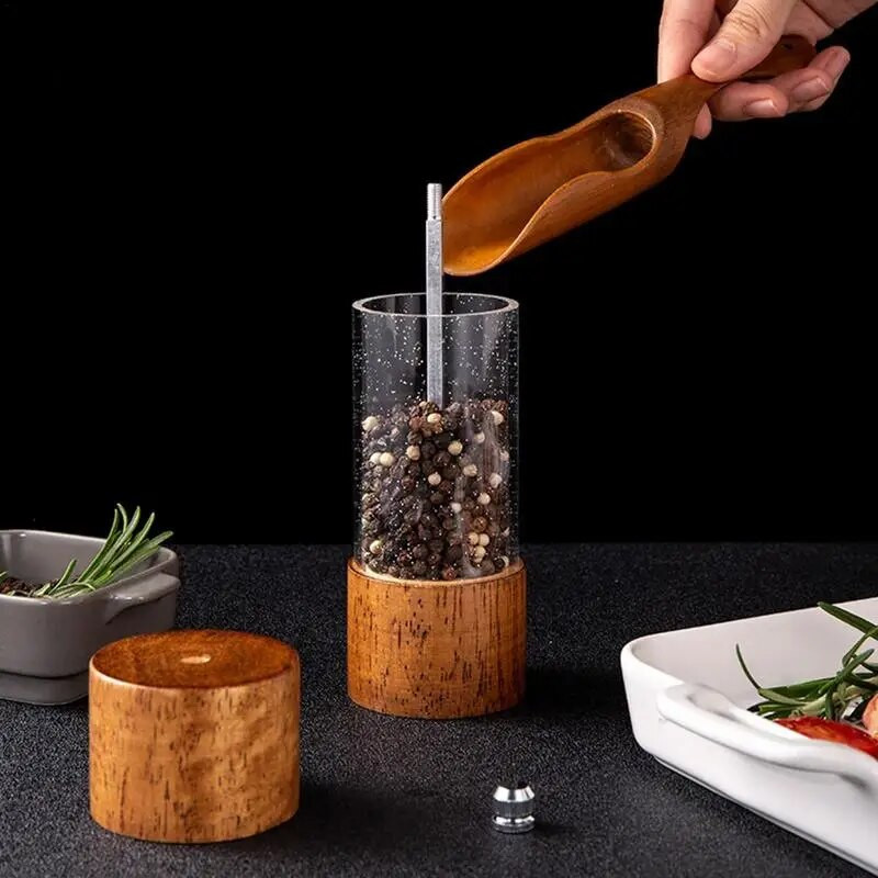 Χειροκίνητοι μύλοι πιπεριών Δονητές αλατιού και πιπεριού Μύλος και μύλος σετ Χειροκίνητοι μύλοι αλατιού με κεραμικό πυρήνα προσαρμοσμένης χονδρότητος