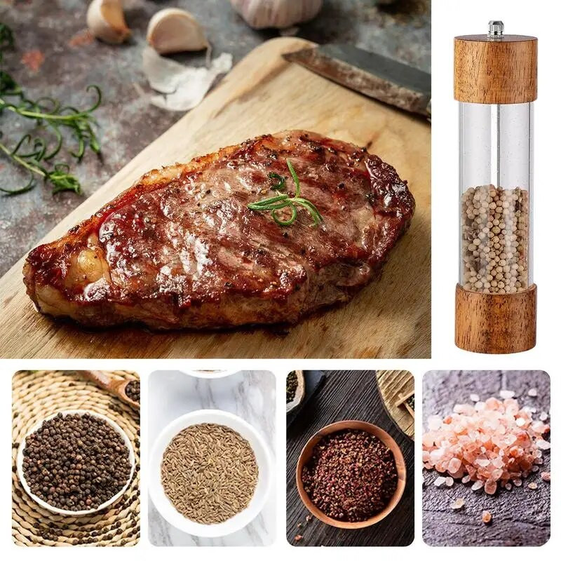 Χειροκίνητοι μύλοι πιπεριών Δονητές αλατιού και πιπεριού Μύλος και μύλος σετ Χειροκίνητοι μύλοι αλατιού με κεραμικό πυρήνα προσαρμοσμένης χονδρότητος