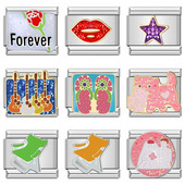 Hapiship 2023 New Fashion Cat Star Παντόφλες κιθάρας Charm Italian Links Fit 9mm βραχιόλι από ανοξείδωτο ατσάλι DJ644-B