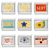 Hapiship Fashion 2022 2023 Sexy Eye Angel Miss You Italian Links Charm Fit 9mm Apyrankės Nerūdijančio plieno Papuošalai pasidaryk pats DJ601