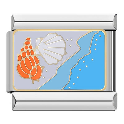 „Hapiship 2023“ nauja mada, gėlės, sporto, pajūrio žavesys Itališkos nuorodos, tinkančios 9 mm apyrankei iš nerūdijančio plieno gaminant papuošalus DJ644-D