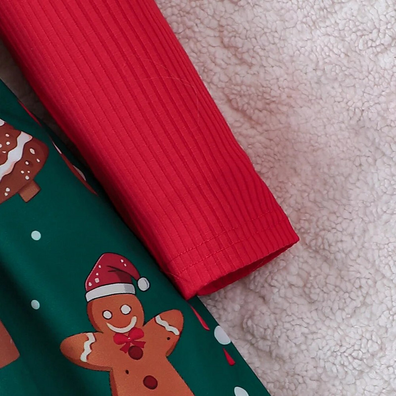 Ceeniu dječje božićne haljine za djevojčice Crvena haljina princeze s umjetnim dva božićna printa Festivalska odjeća za djevojčice Dječji novogodišnji kostim