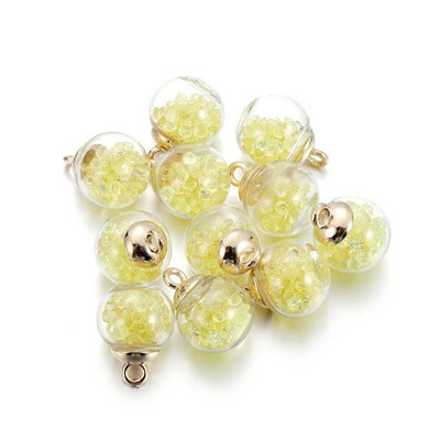 10 vnt. Pakabukai Žvaigždžių blizgučiai permatomas stiklo rutulys 16 mm pakabučiai amatai, radiniai, rankų darbo papuošalai, pasidaryk pats, auskarai, karoliai