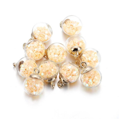 10 vnt. Pakabukai Žvaigždžių blizgučiai permatomas stiklo rutulys 16 mm pakabučiai amatai, radiniai, rankų darbo papuošalai, pasidaryk pats, auskarai, karoliai