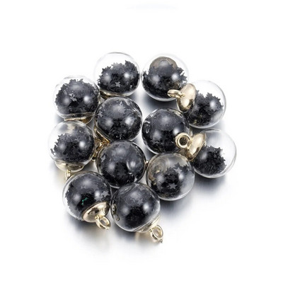 10 vnt. Pakabukai Žvaigždžių blizgučiai permatomas stiklo rutulys 16 mm pakabučiai amatai, radiniai, rankų darbo papuošalai, pasidaryk pats, auskarai, karoliai