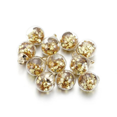 10 vnt. Pakabukai Žvaigždžių blizgučiai permatomas stiklo rutulys 16 mm pakabučiai amatai, radiniai, rankų darbo papuošalai, pasidaryk pats, auskarai, karoliai