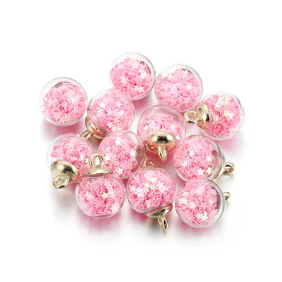 10 vnt. Pakabukai Žvaigždžių blizgučiai permatomas stiklo rutulys 16 mm pakabučiai amatai, radiniai, rankų darbo papuošalai, pasidaryk pats, auskarai, karoliai