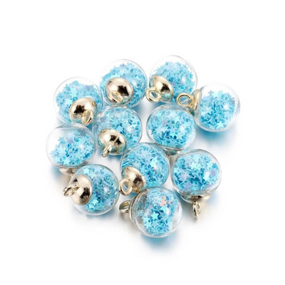 10 vnt. Pakabukai Žvaigždžių blizgučiai permatomas stiklo rutulys 16 mm pakabučiai amatai, radiniai, rankų darbo papuošalai, pasidaryk pats, auskarai, karoliai