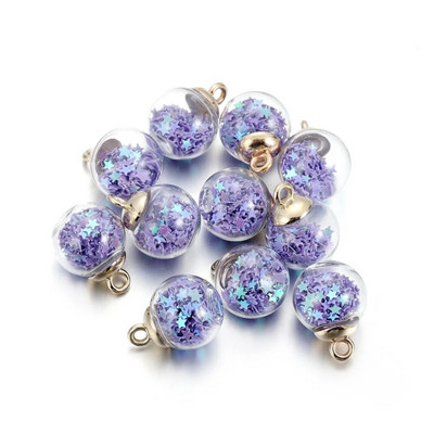 10 vnt. Pakabukai Žvaigždžių blizgučiai permatomas stiklo rutulys 16 mm pakabučiai amatai, radiniai, rankų darbo papuošalai, pasidaryk pats, auskarai, karoliai