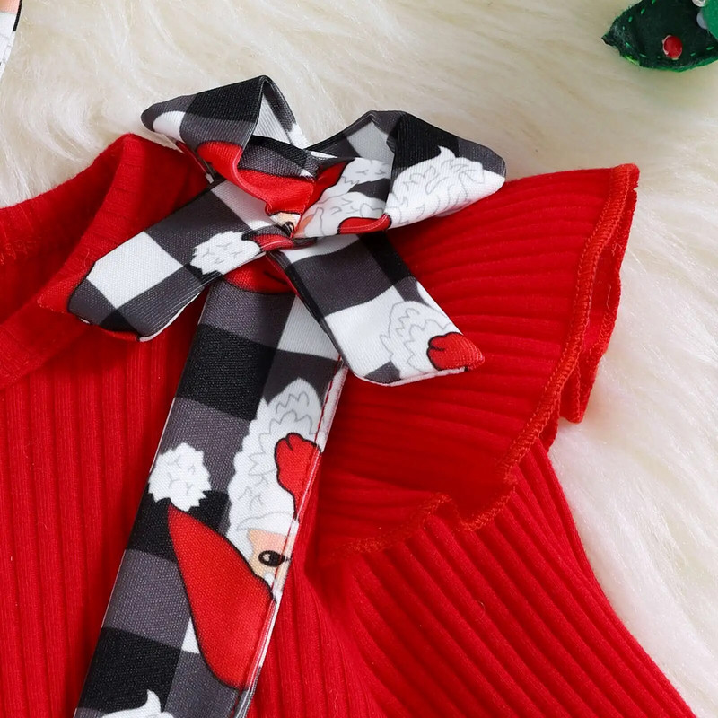 1-5-aastased jõululapsed tüdrukutele pikkade varrukatega, volangidega beebiülikond, ülaosaga trükitud seelik, armas riiete komplekt 1 2 3 4 5 aastat