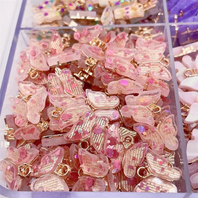 Nauji 16 spalvų Spalvingi mieli drugelių pakabukai „pasidaryk pats“ papuošalai, drugelių auskarai, papuošalų aksesuarai, didmeninė prekyba gyvūnų žavesiu