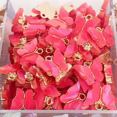 Nauji 16 spalvų Spalvingi mieli drugelių pakabukai „pasidaryk pats“ papuošalai, drugelių auskarai, papuošalų aksesuarai, didmeninė prekyba gyvūnų žavesiu