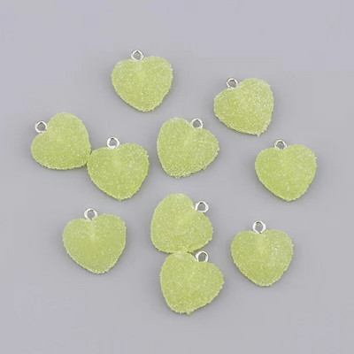 10 vnt 16 mm modeliavimo širdies formos minkšti saldainiai Mieli pakabukai "pasidaryk pats" auskarai, karoliai, papuošalai, aksesuarai
