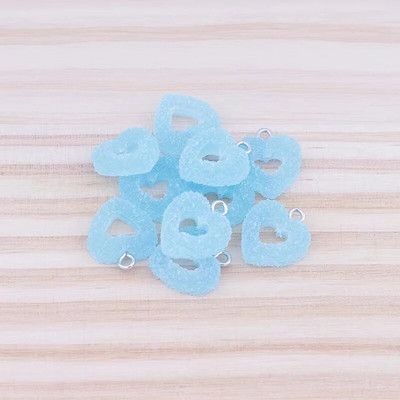 10 vnt 16 mm modeliavimo širdies formos minkšti saldainiai Mieli pakabukai "pasidaryk pats" auskarai, karoliai, papuošalai, aksesuarai