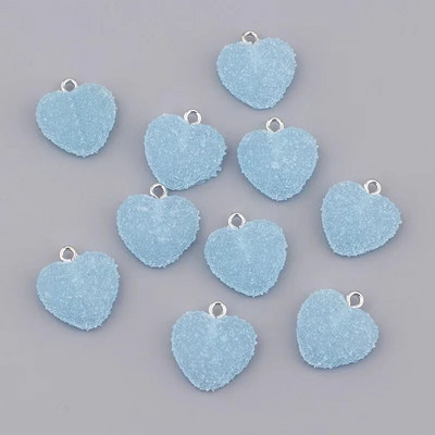 10 vnt 16 mm modeliavimo širdies formos minkšti saldainiai Mieli pakabukai "pasidaryk pats" auskarai, karoliai, papuošalai, aksesuarai