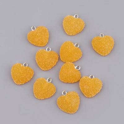 10 vnt 16 mm modeliavimo širdies formos minkšti saldainiai Mieli pakabukai "pasidaryk pats" auskarai, karoliai, papuošalai, aksesuarai