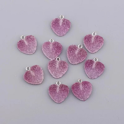 10 vnt 16 mm modeliavimo širdies formos minkšti saldainiai Mieli pakabukai "pasidaryk pats" auskarai, karoliai, papuošalai, aksesuarai